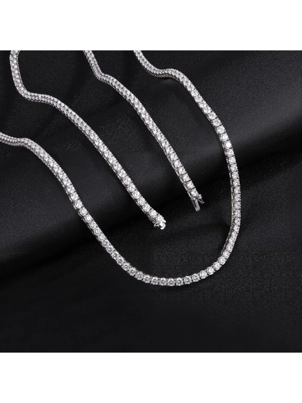 Classic 4mm CZ Tennis Necklace in 18K Gold Plated - Adjustable 16-24 Inches